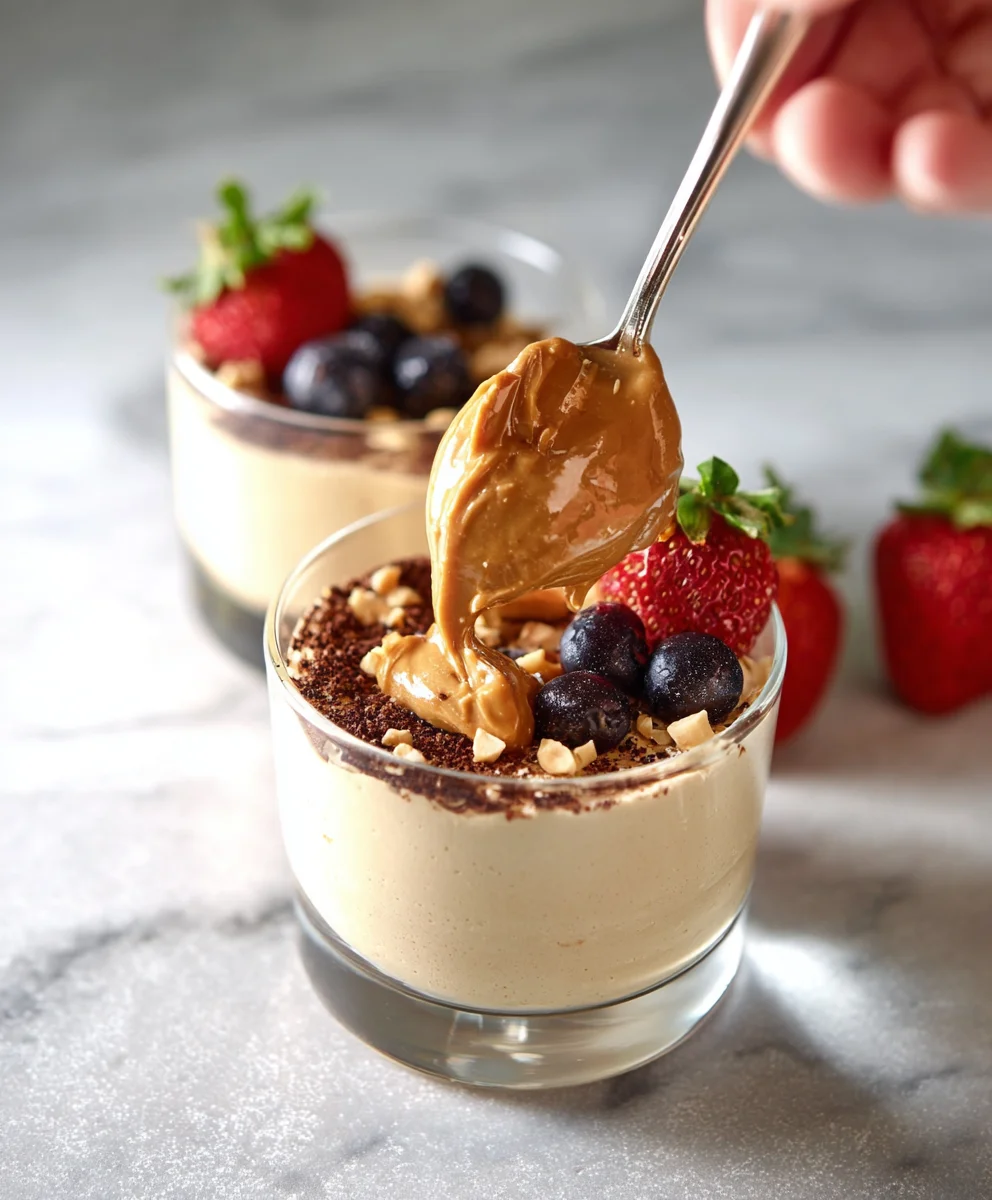 Peanut Butter Cottage Cheese Mousse-Healthy Dessert