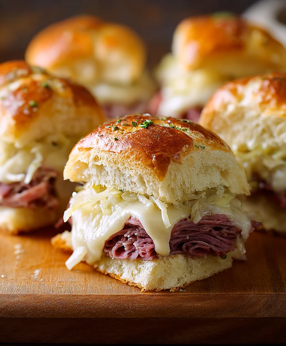 Delicious Reuben Sliders-The Ultimate Game Day Bite