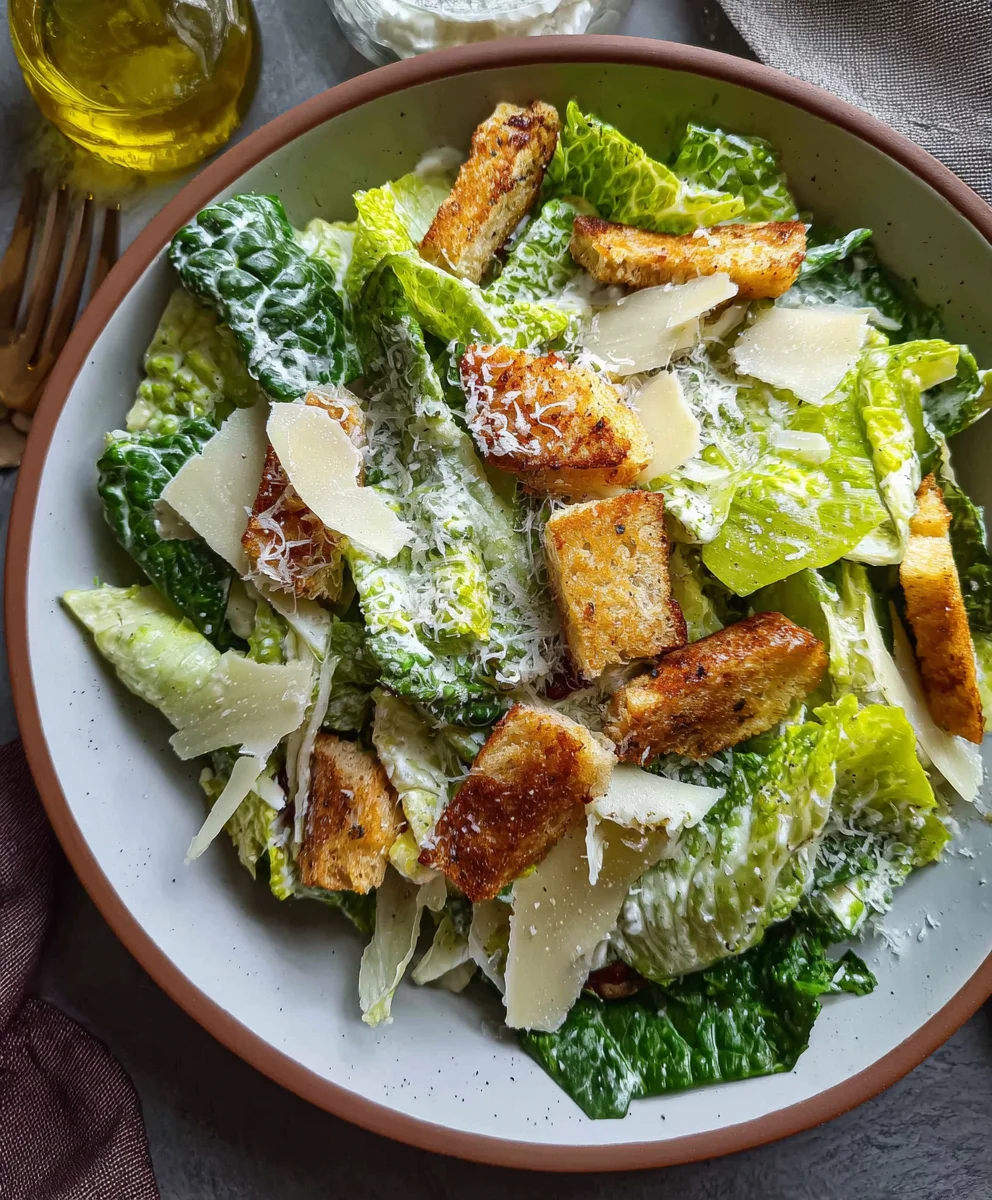 Delicious Vegetarian Caesar Salad - Easy Recipe
