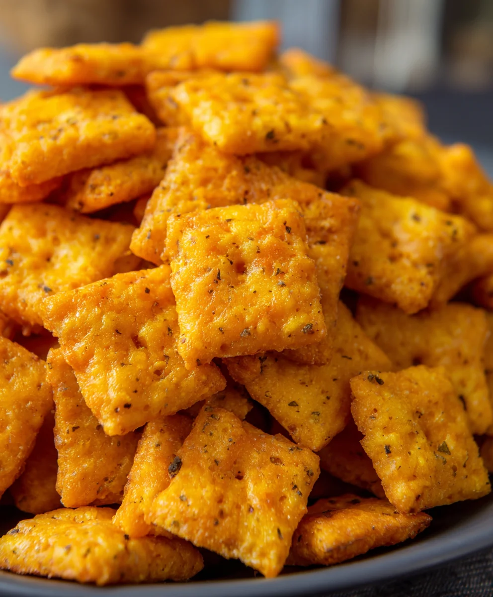 Homemade Cheddar Cheese Crackers-Cheez It Style