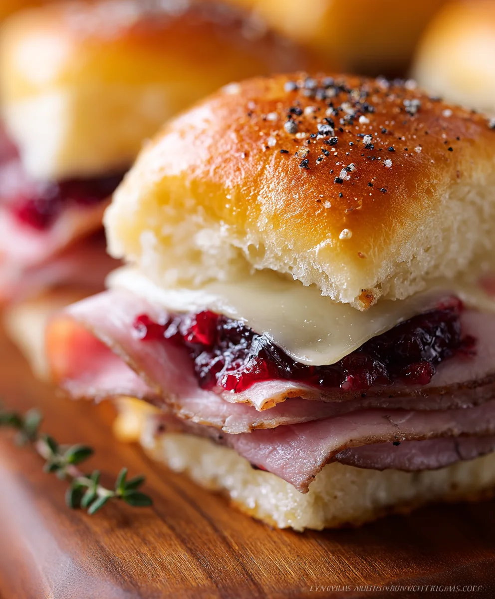 Beef Beef Ham Cranberry Sliders Festive Flavor Explosion