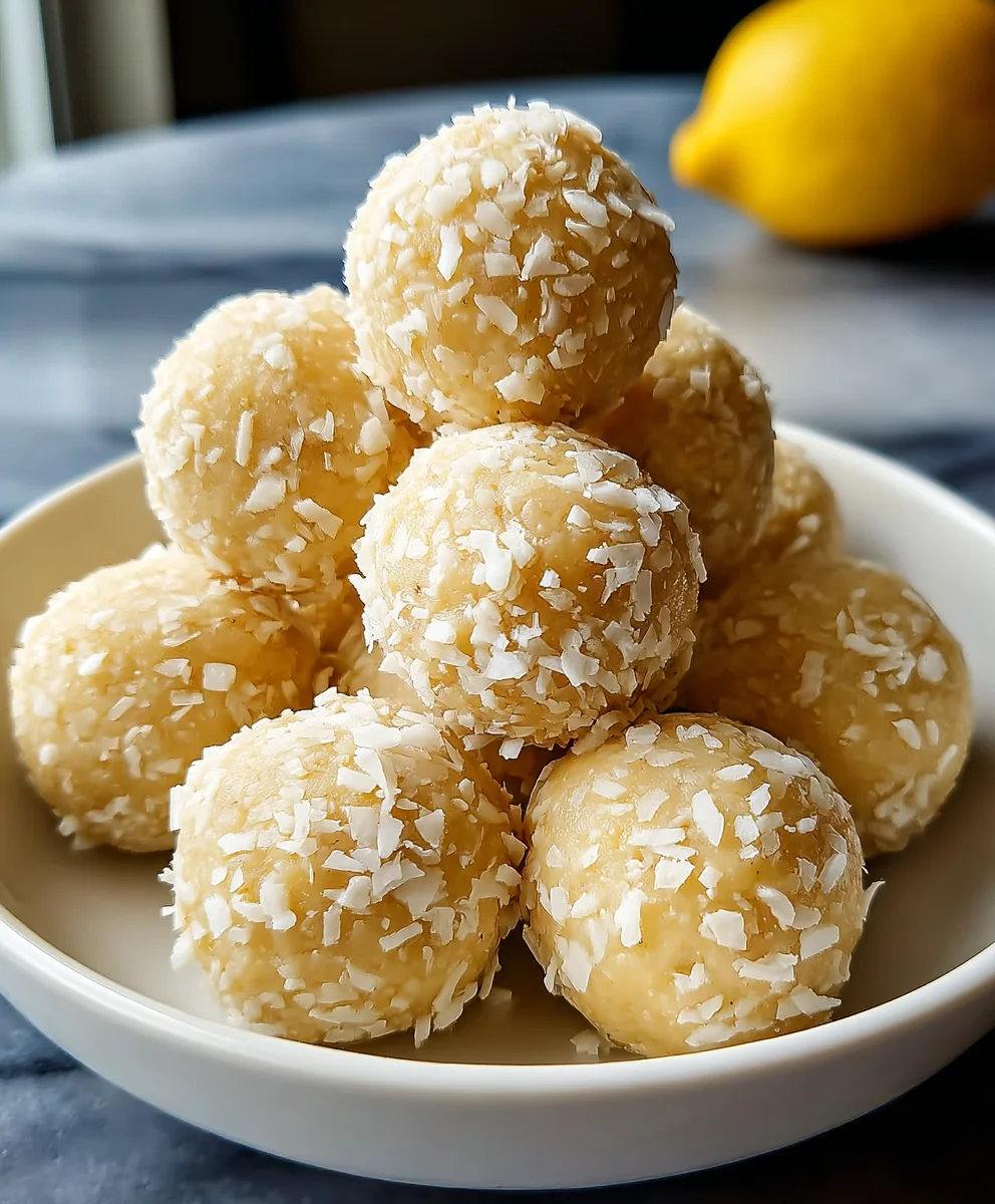 Lemon Coconut Protein Balls-Easy Healthy Snack