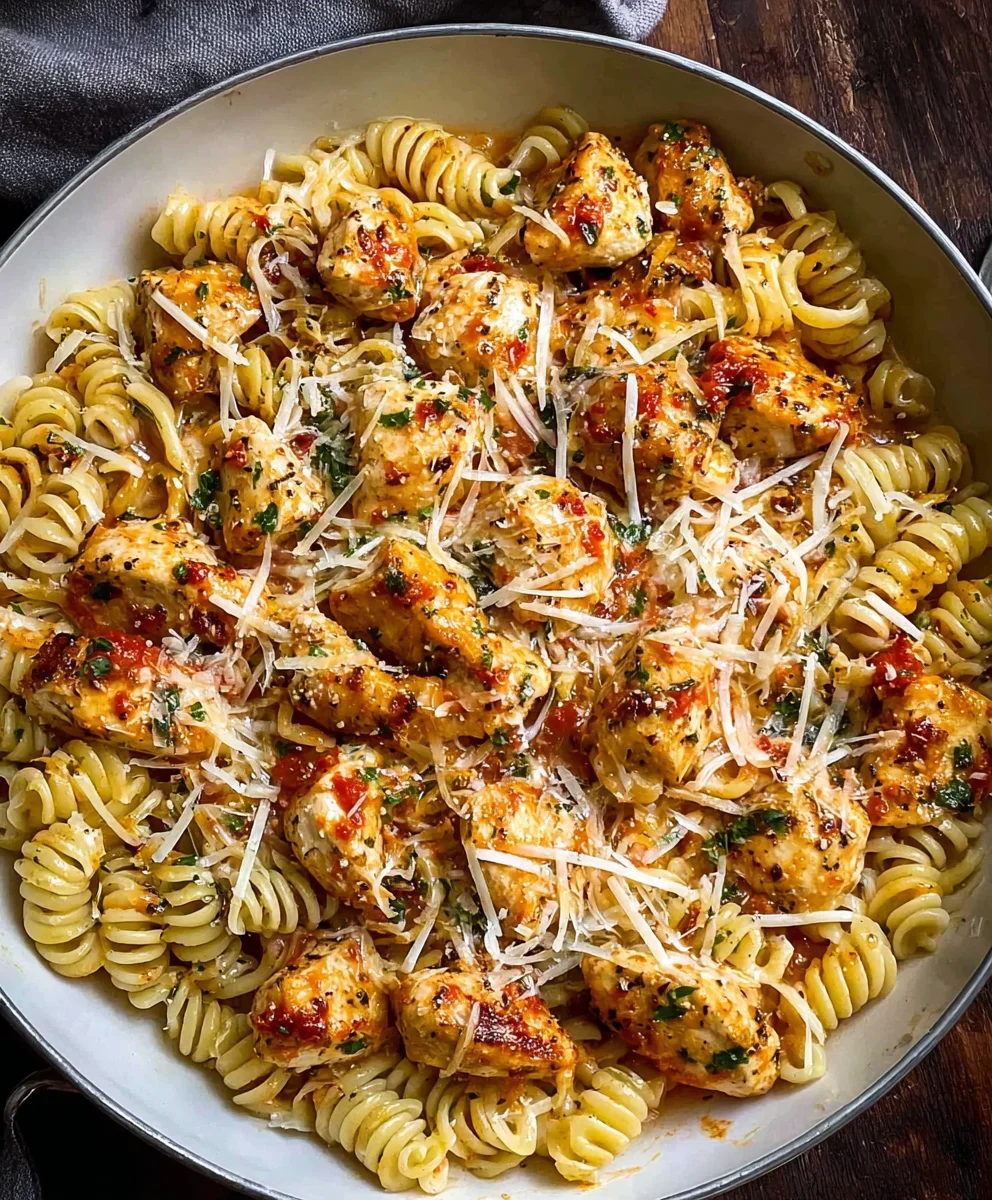 Healthy Garlic Parmesan Chicken Pasta Recipe
