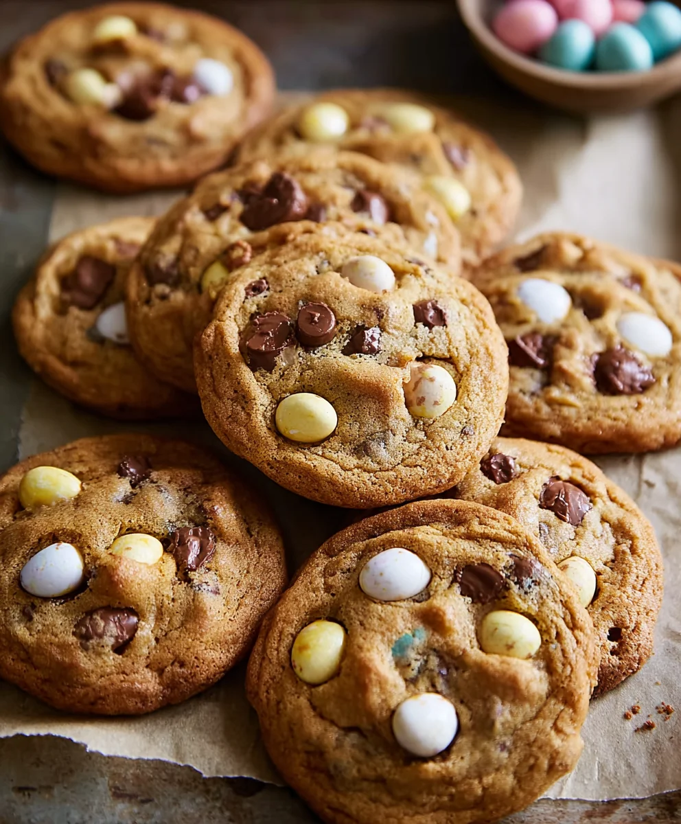 Thick Chocolate Chip Mini Egg Cookies Recipe