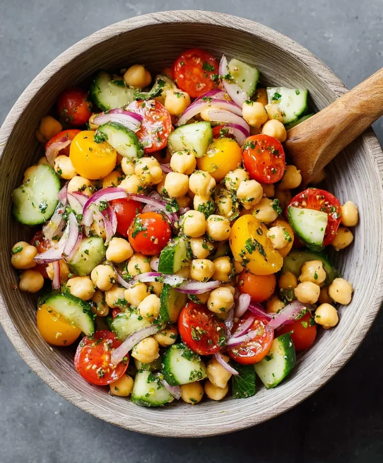 Easy Chickpea Salad- Quick & Flavorful Recipe