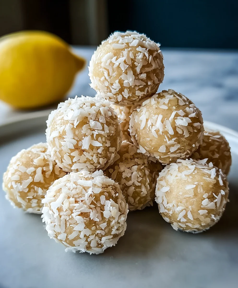 Lemon Coconut Protein Balls-Easy Healthy Snack