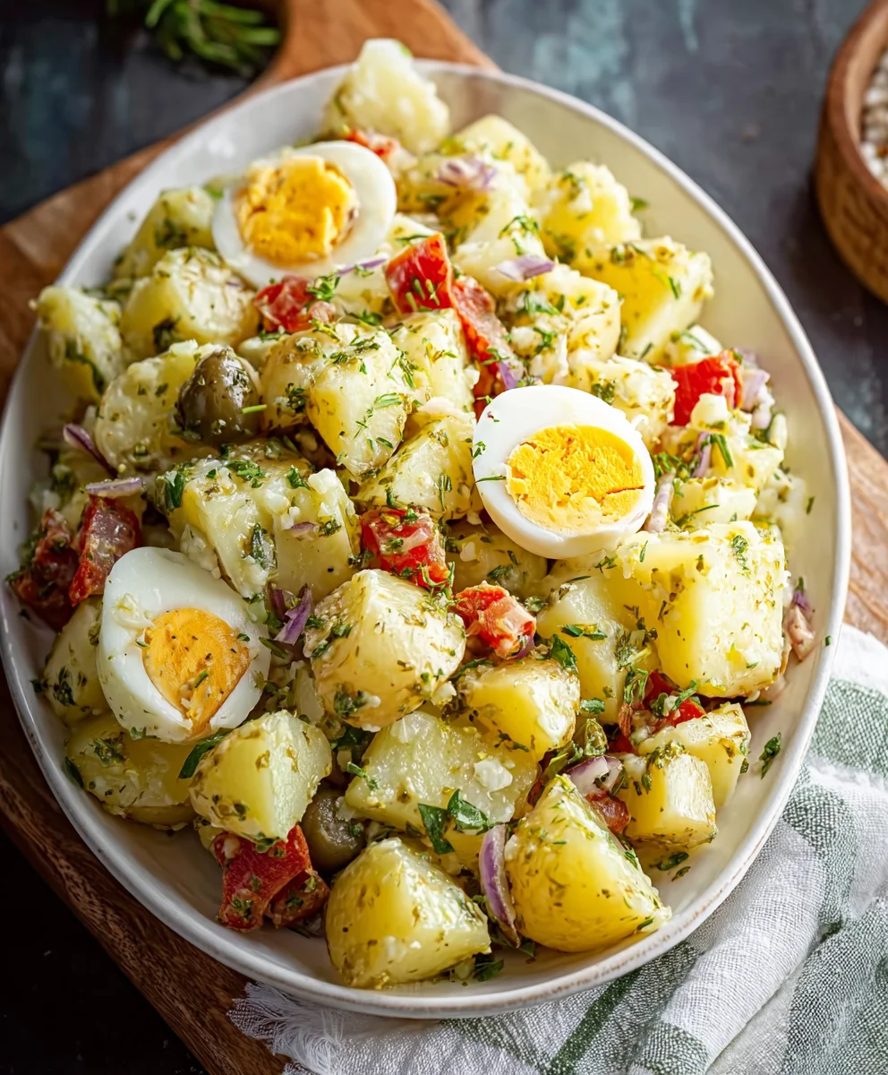 Authentic Italian Potato Salad- Easy & Delicious