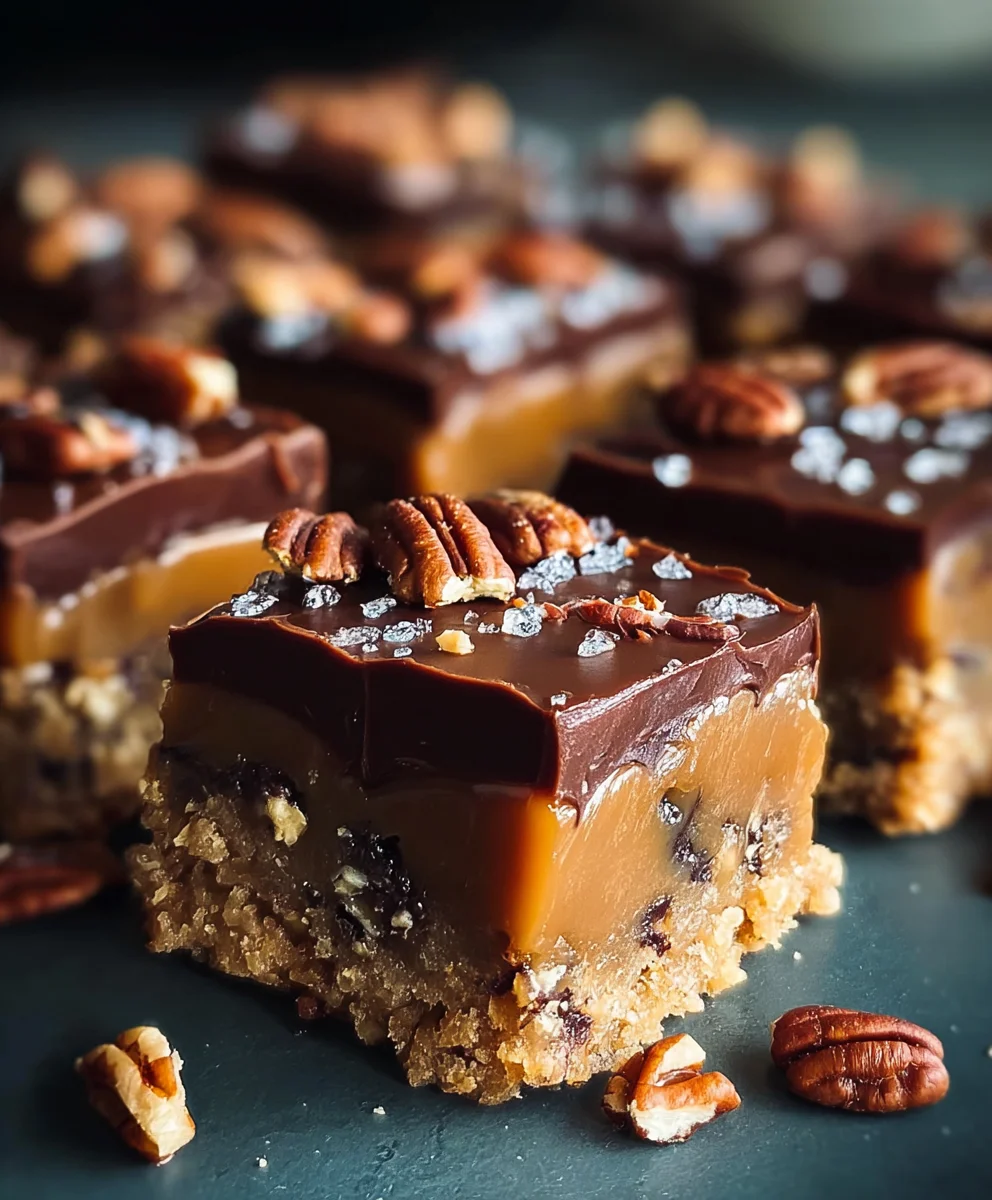 Easy Turtle Bars-Delicious Chocolate Caramel Nut Treats