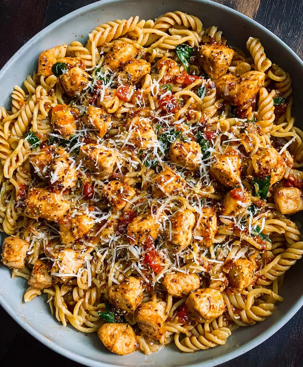 Healthy Garlic Parmesan Chicken Pasta Recipe