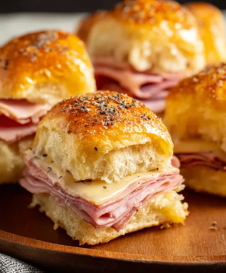 Beef Beef Ham Cheese Sliders-Party Perfect Bites