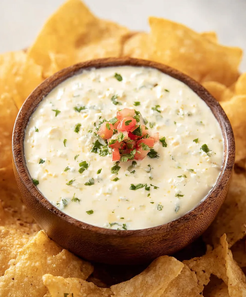 Best Mexican White Cheese Dip Recipe- Easy & Creamy
