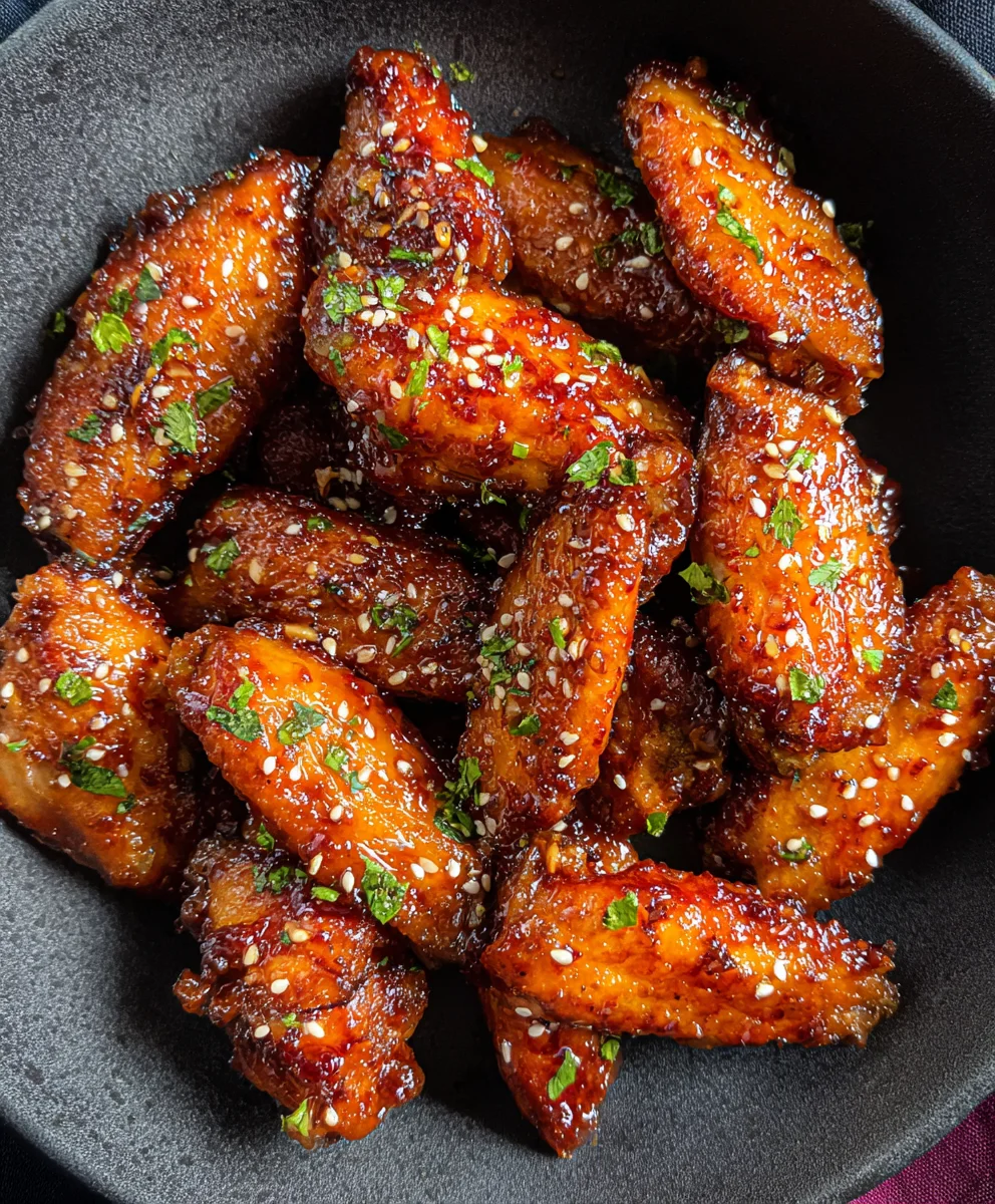 Honey Garlic Chicken Wings-Easy Glazed Recipe