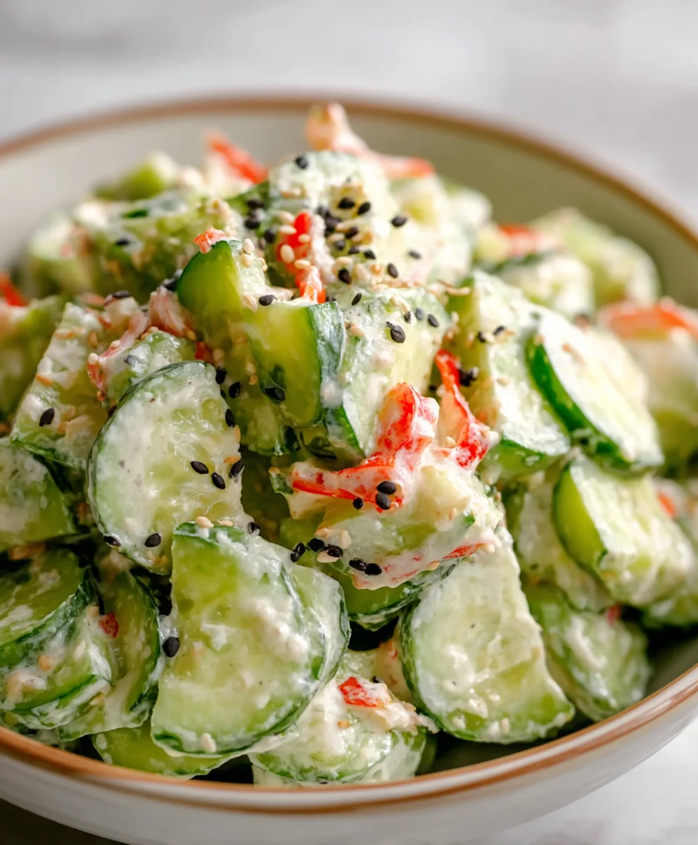 Easy California Roll Salad - Fresh Cucumber Delight