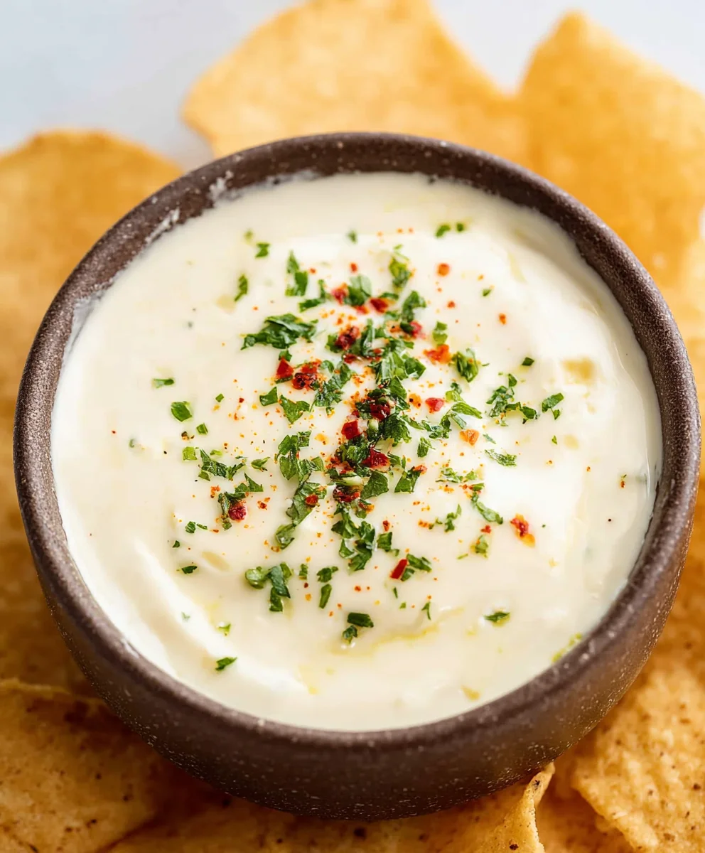 Best Mexican White Cheese Dip Recipe- Easy & Creamy