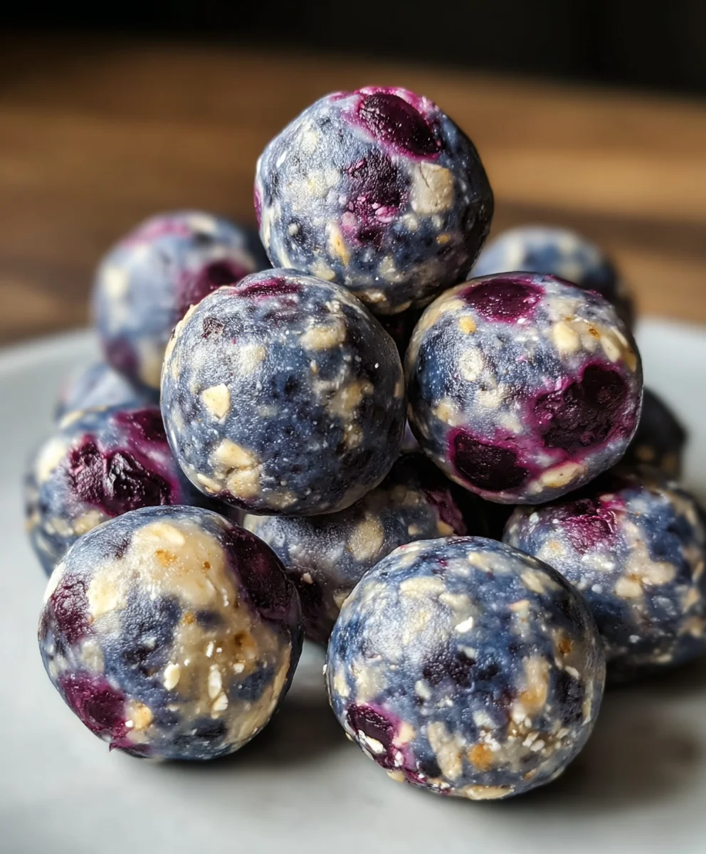 No-Bake Lemon Blueberry Protein Bites