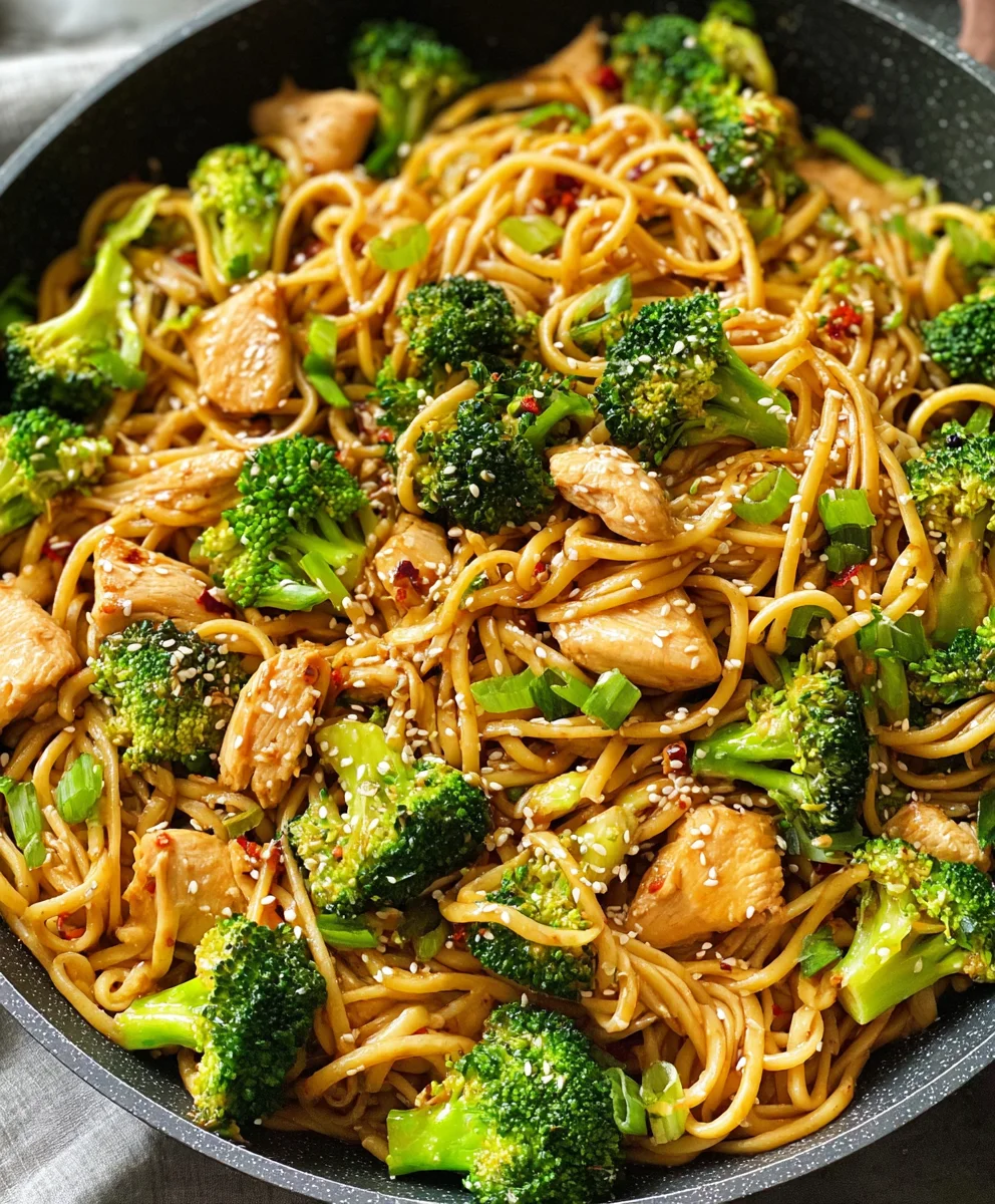 Healthy Sesame Noodles Chicken Broccoli Recipe