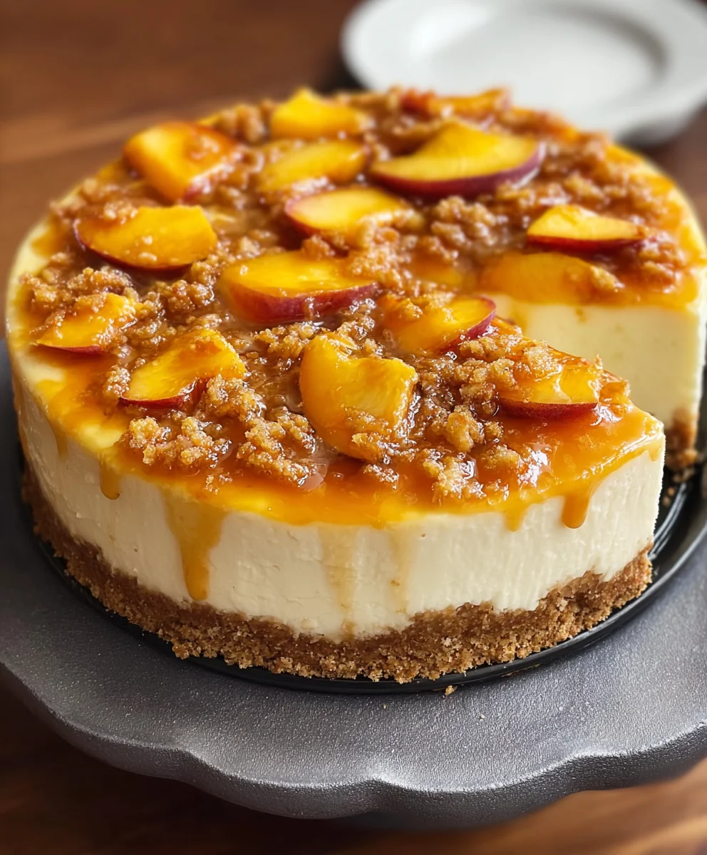 Peach Cobbler Cheesecake-Ultimate Dessert Treat