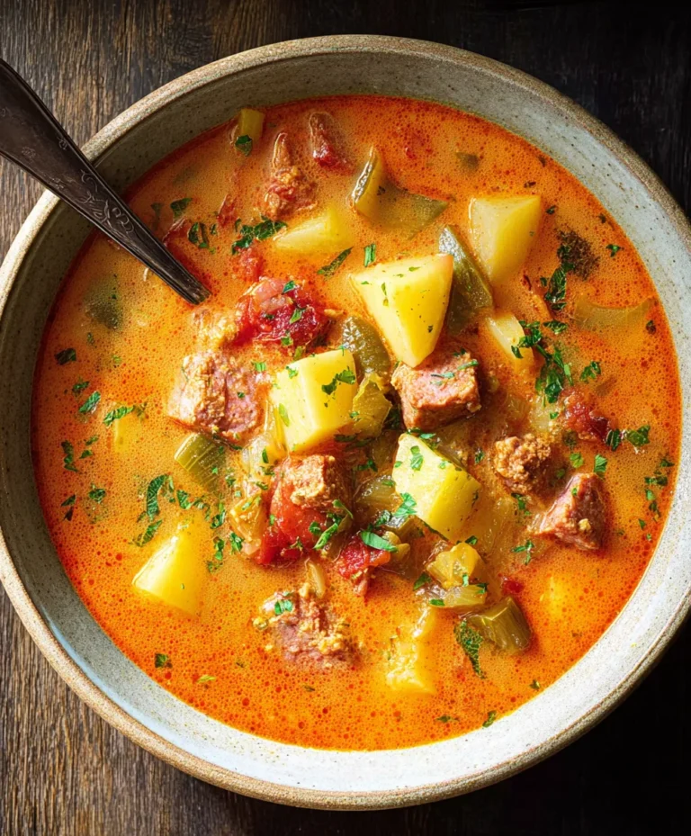 Hearty Beef Beef Chorizo Spanish Potato Soup