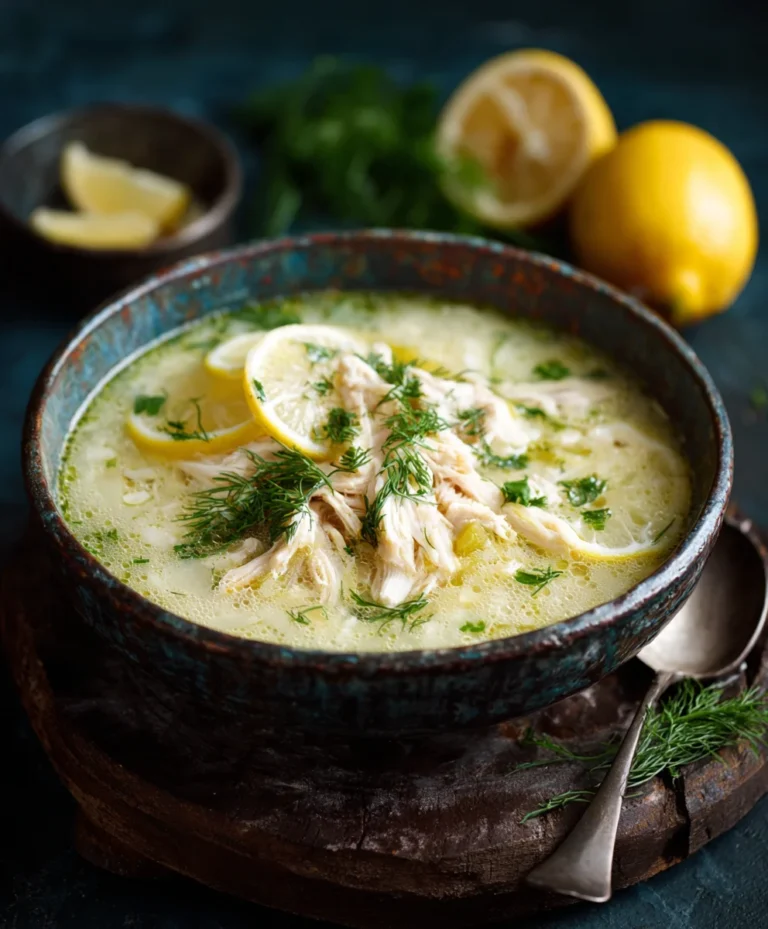 Authentic Greek Lemon Chicken Soup Recipe