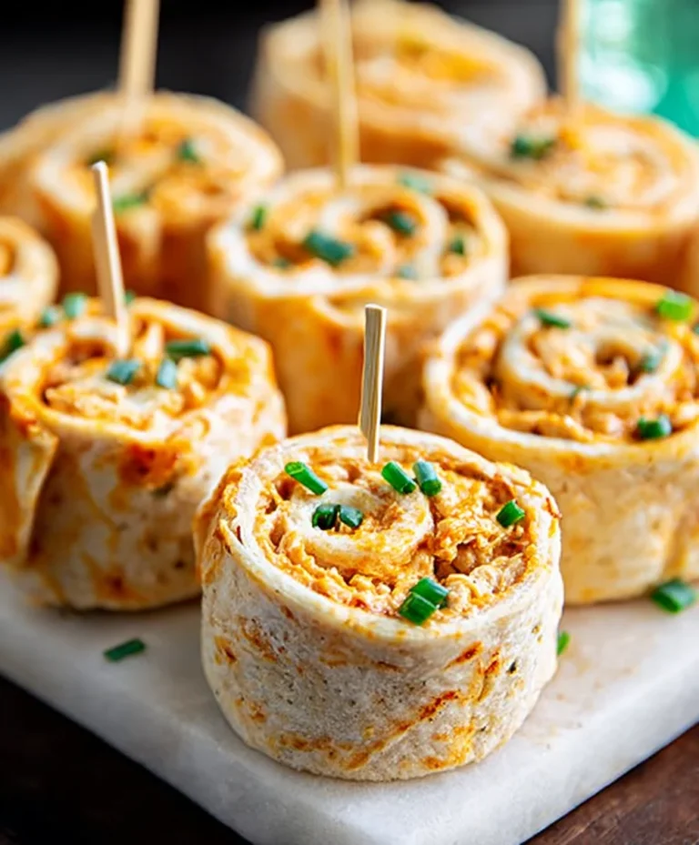Spicy Buffalo Chicken Tortilla Pinwheels- Easy Appetizer
