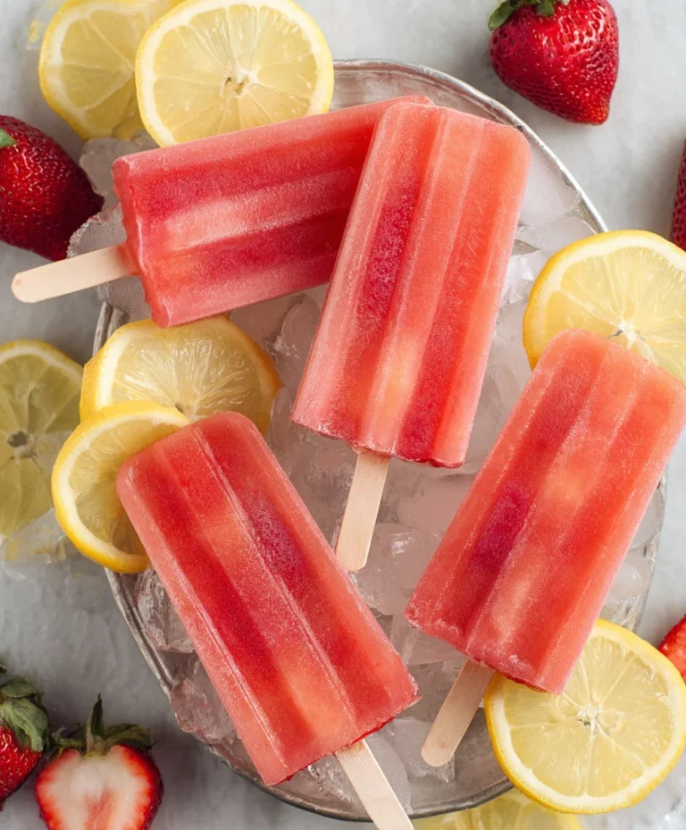 Strawberry Lemonade Popsicles-Refreshing Summer Treat