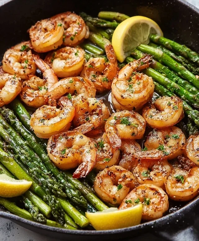 Lemon Garlic Shrimp and Asparagus (20-Minutes)