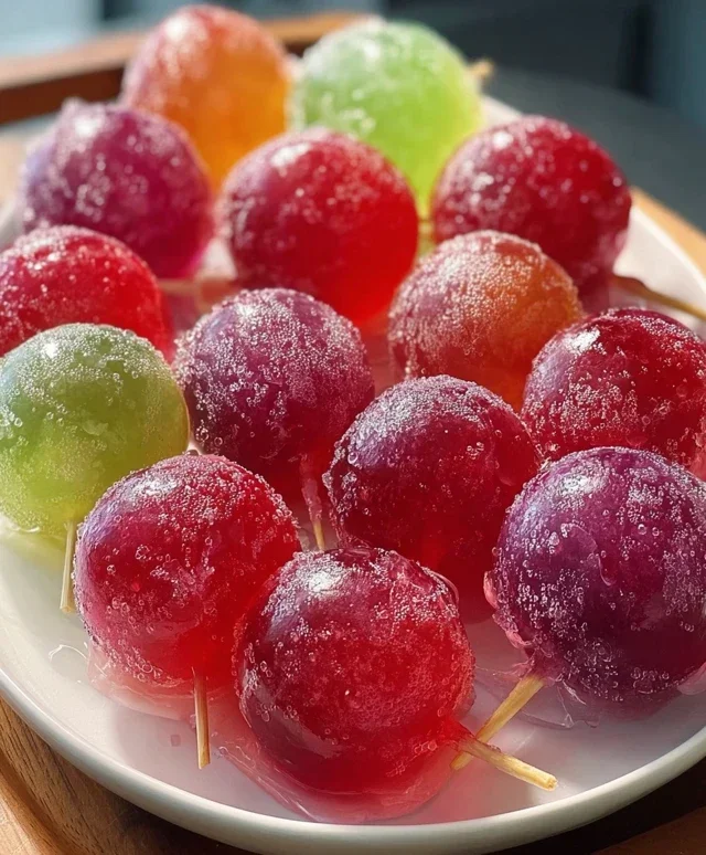 Frozen Candy Grapes with Jell-O