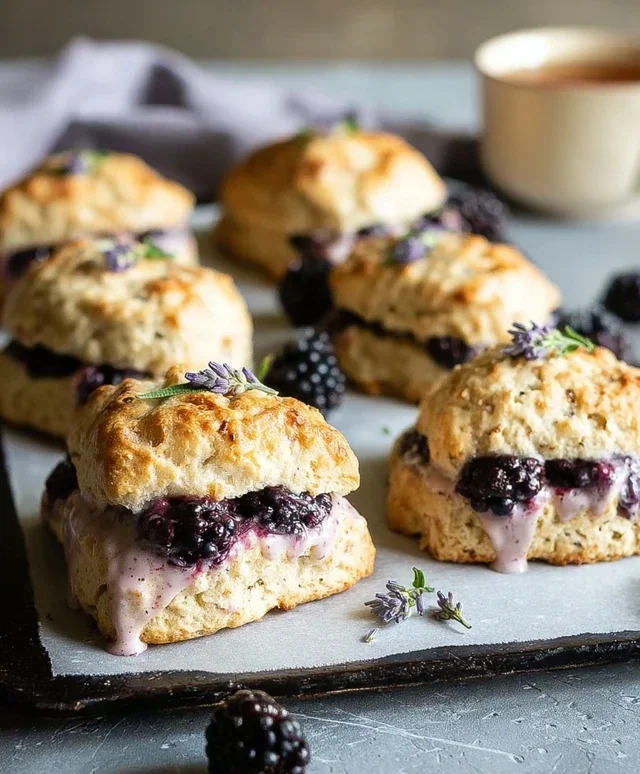 Blackberry Lavender Scones