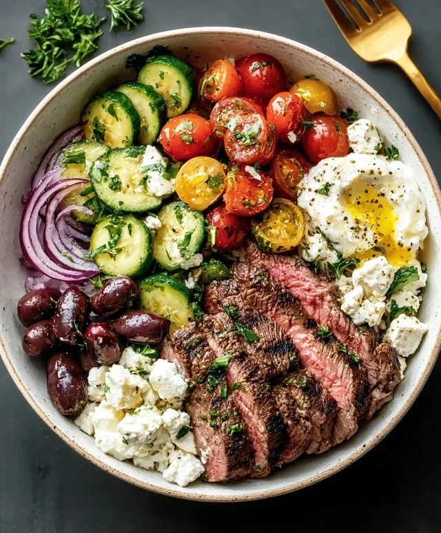 Mediterranean Steak Bowl Recipe