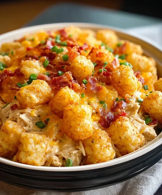 Crock Pot Chicken Tater Tot Casserole