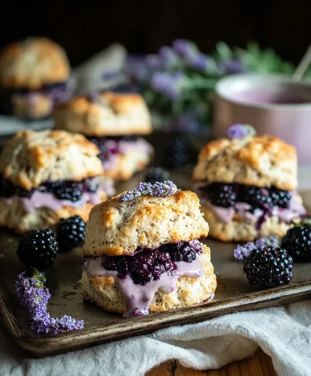 Blackberry Lavender Scones