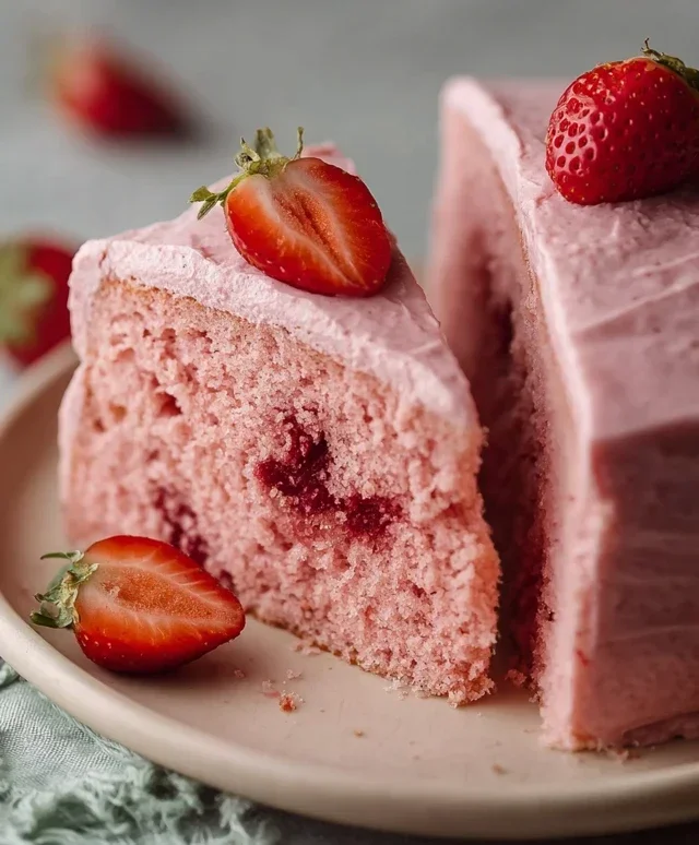 Small-batch Vegan Strawberry Cake