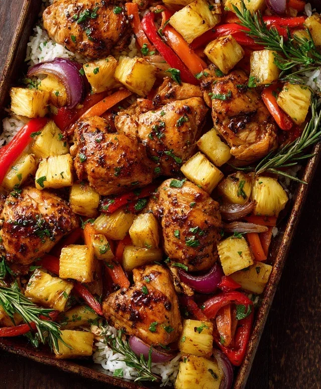 Hawaiian Chicken Sheet Pan