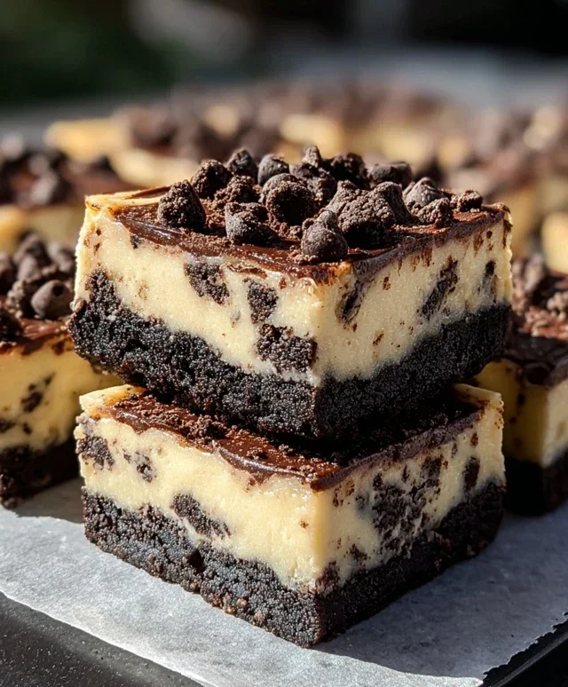 Chocolate Chip Oreo Cheesecake Bars