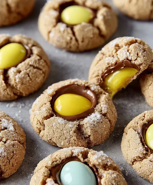 Cadbury Egg Kiss Cookies
