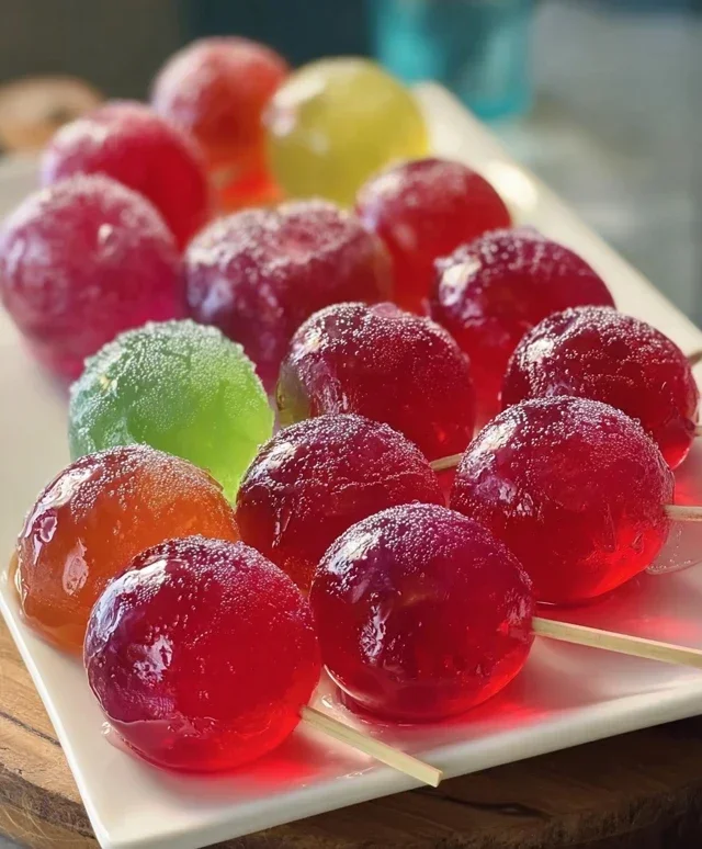 Frozen Candy Grapes with Jell-O