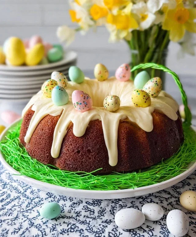 Easter Basket Bundt Cake Recipe (Easy Spring Dessert!)