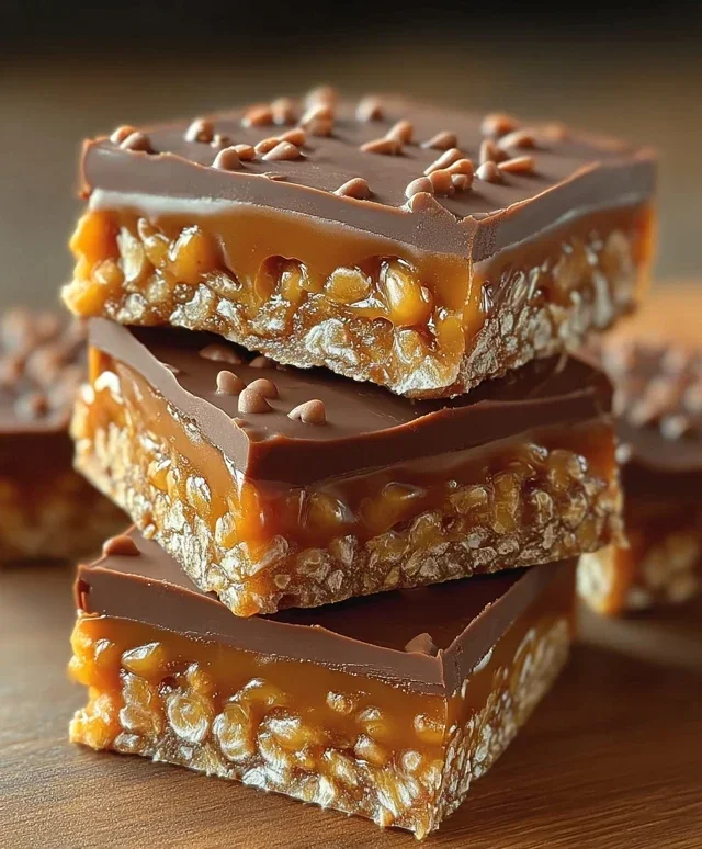 Caramel Fudge Crunch Bars