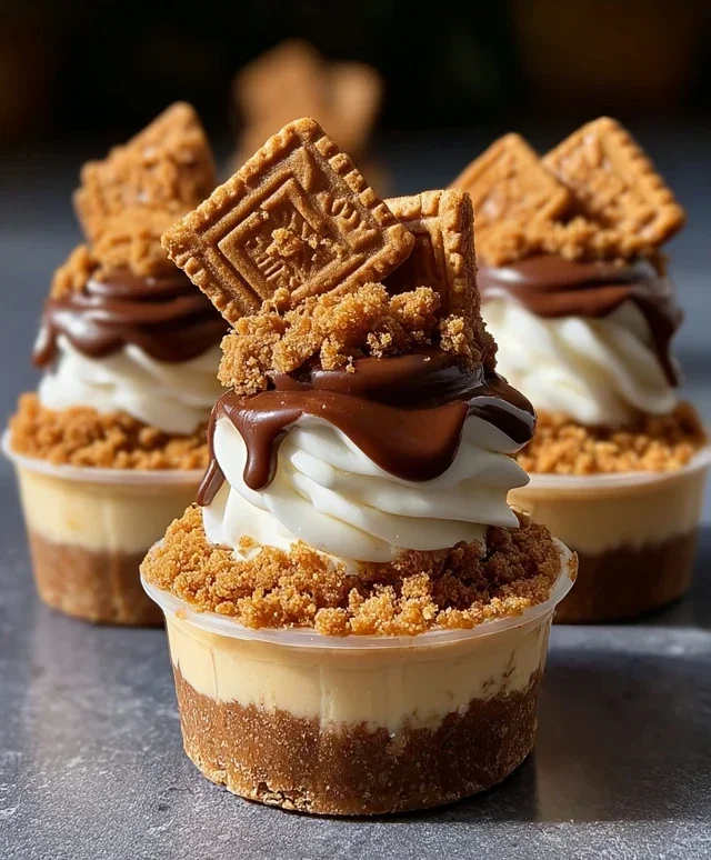 Mini Cookie Butter Cheesecake Cups