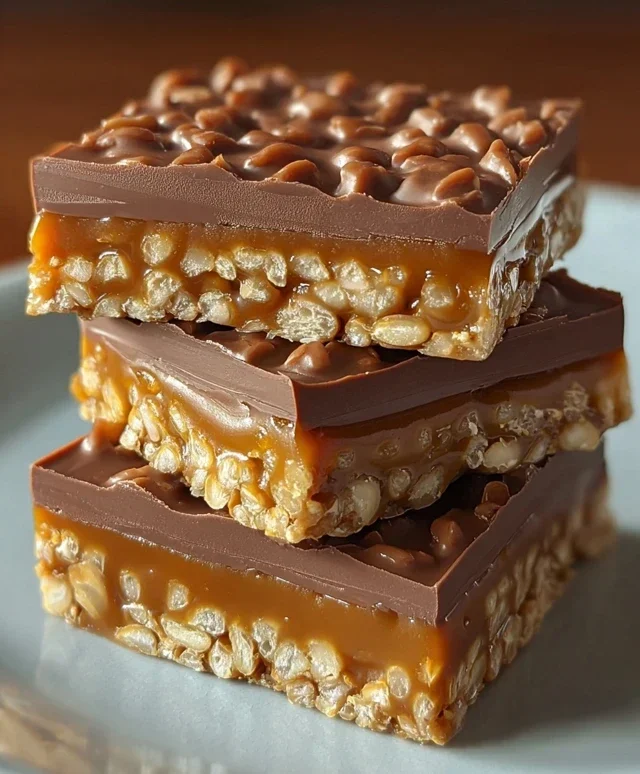 Caramel Fudge Crunch Bars